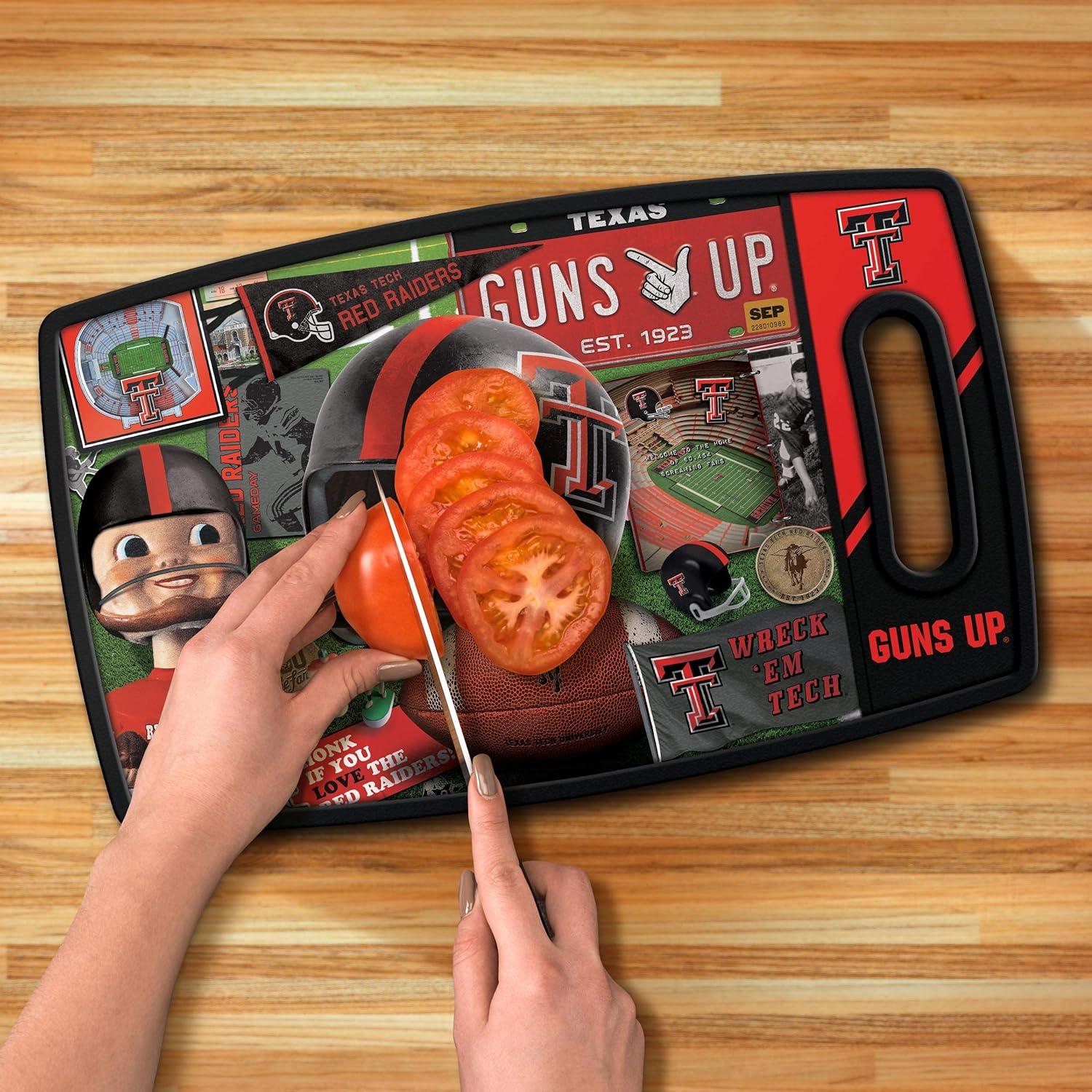 imageYouTheFan NCAA Retro Series Cutting BoardTexas Tech Red Raiders