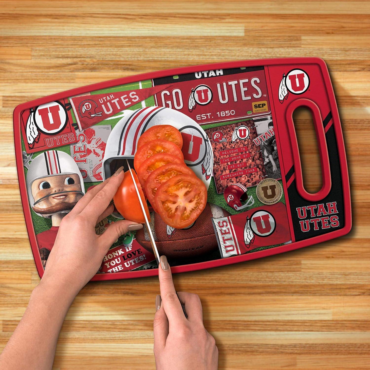 imageYouTheFan NCAA Retro Series Cutting BoardUtah Utes