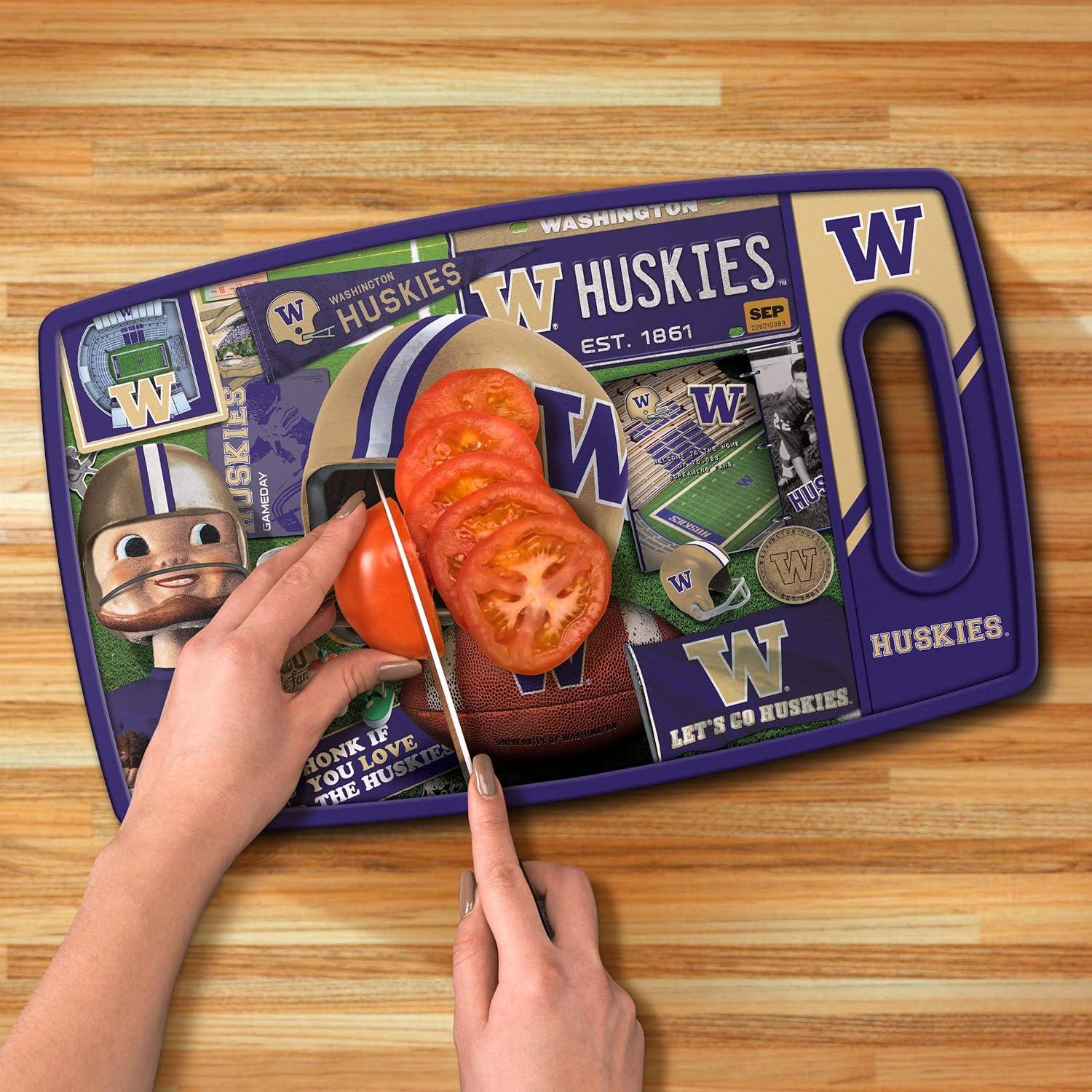 imageYouTheFan NCAA Retro Series Cutting BoardWashington Huskies