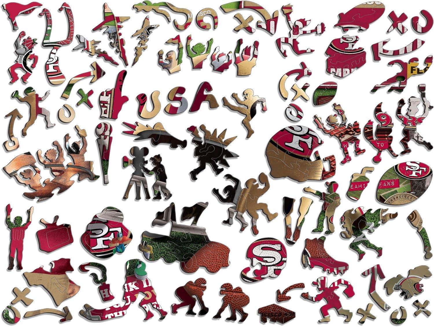 imageYouTheFan NFL Wooden Retro Series Puzzle 1775 x 1325 Inches 333 PiecesSan Francisco 49ers