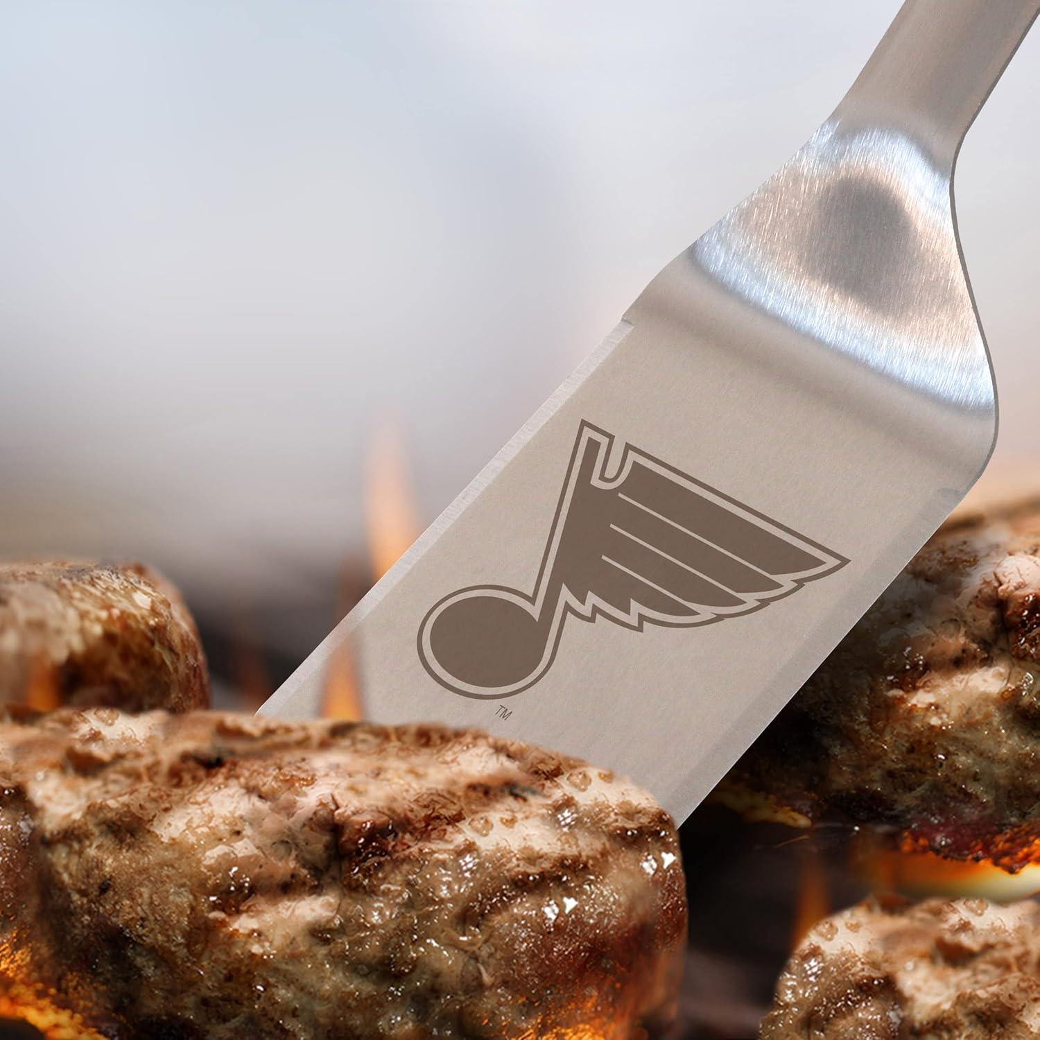 imageYouTheFan NHL Stainless Steel BBQ Spatula with Bottle OpenerSt Louis Blues