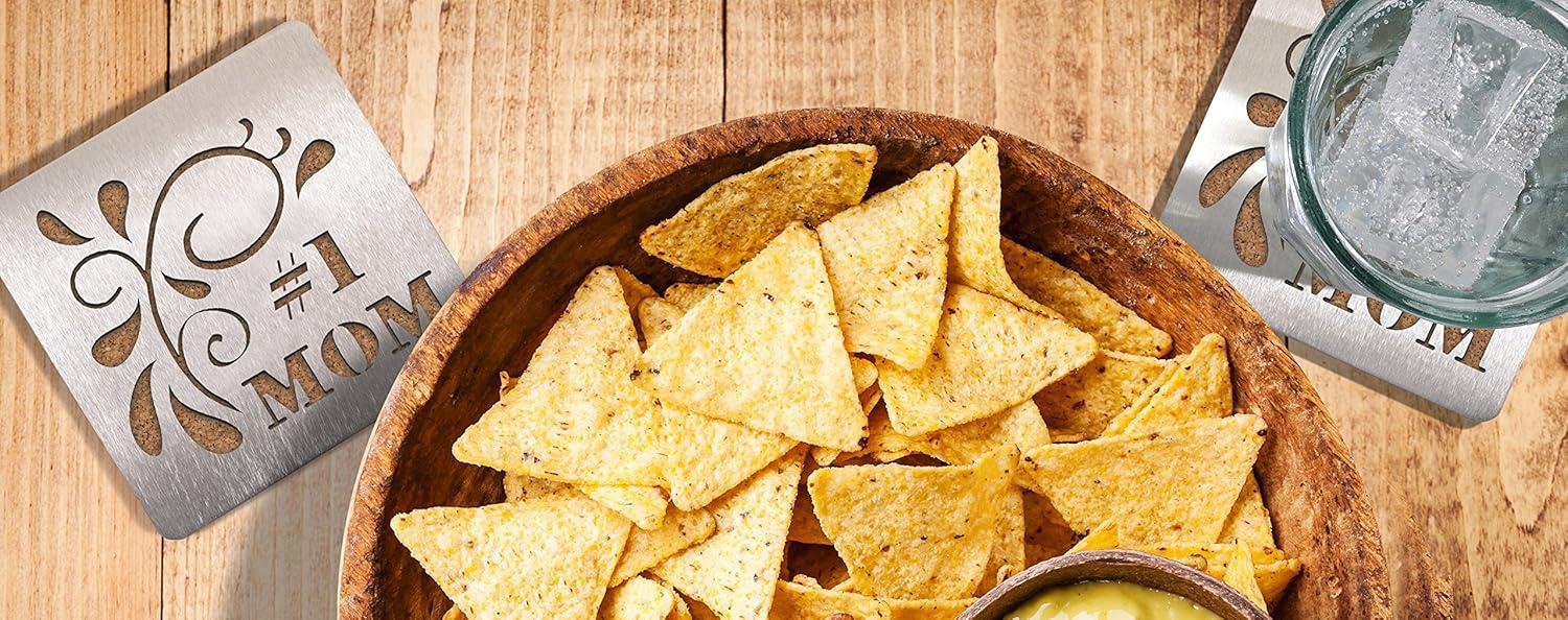 imageYouTheFan Universal Boasters Stainless Steel Drink Coasters1 Mom