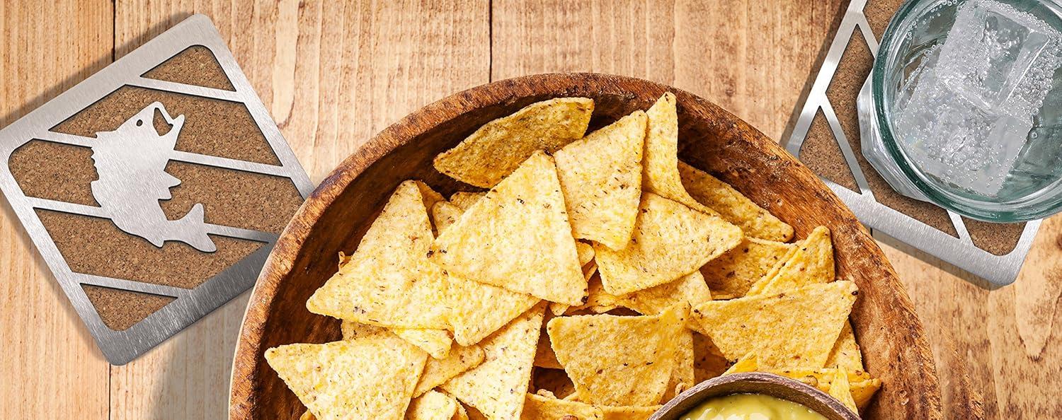 imageYouTheFan Universal Boasters Stainless Steel Drink CoastersBass