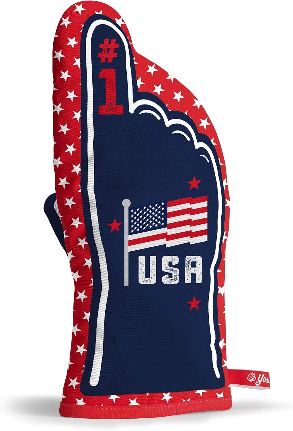 imageYouTheFan Worlds Best Dad 1 Oven MittUSA Freedom