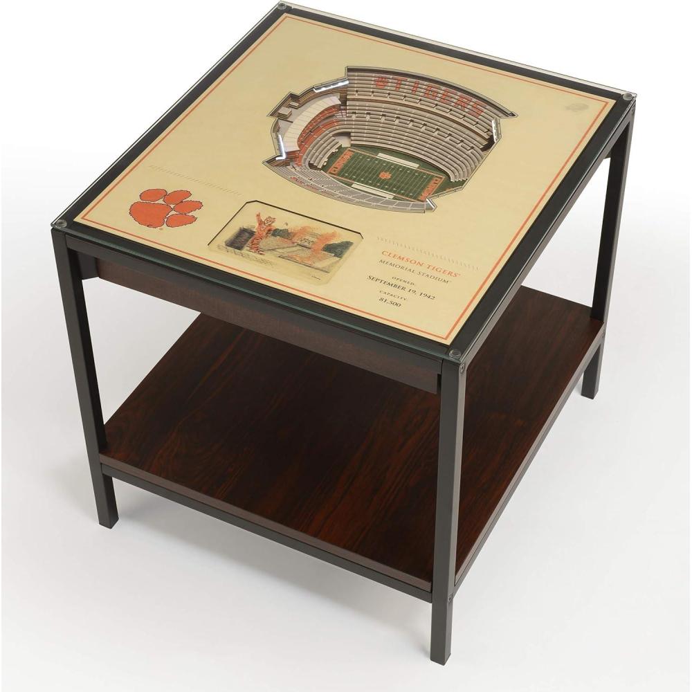 imageYouTheFan NCAA 25Layer StadiumView Lighted End TableClemson Tigers