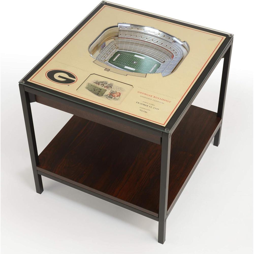 imageYouTheFan NCAA 25Layer StadiumView Lighted End TableGeorgia Bulldogs