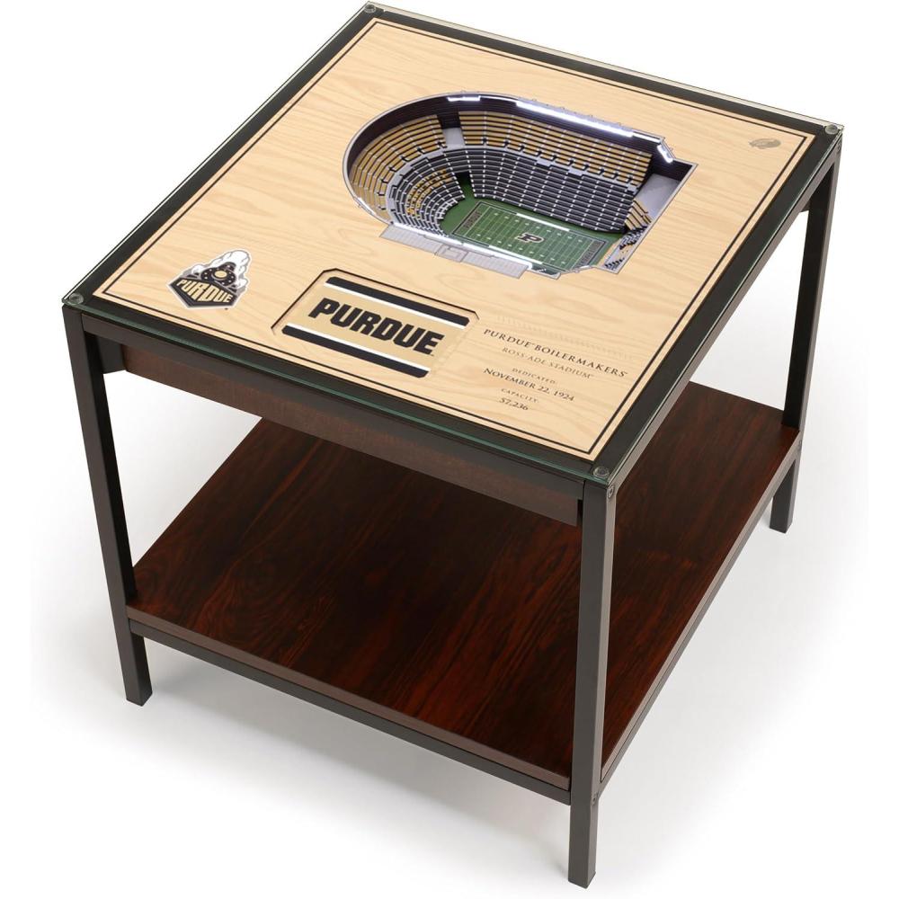 imageYouTheFan NCAA 25Layer StadiumView Lighted End TablePurdue Boilermakers FB