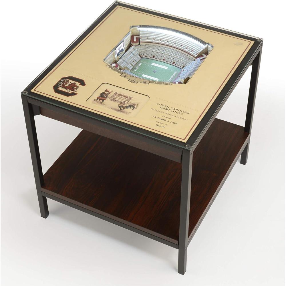 imageYouTheFan NCAA 25Layer StadiumView Lighted End TableSouth Carolina Gamecocks