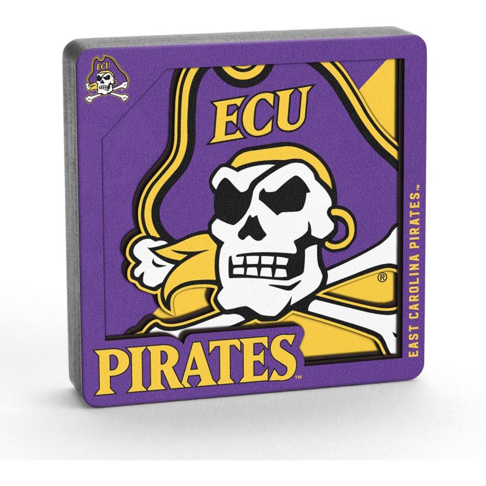 imageYouTheFan NCAA 3D Logo Series MagnetEast Carolina Pirates