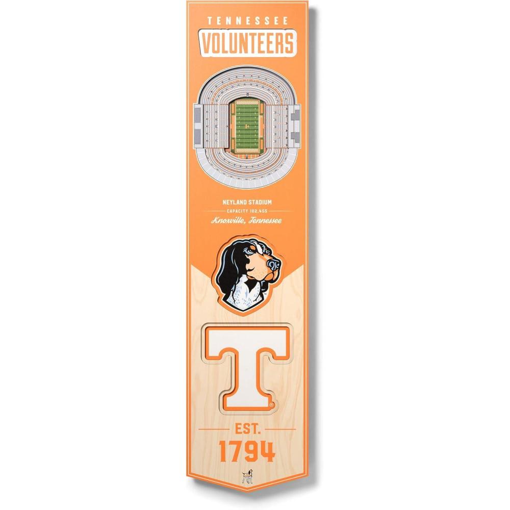 imageYouTheFan NCAA 3D StadiumView 8x32 BannerTennessee Volunteers