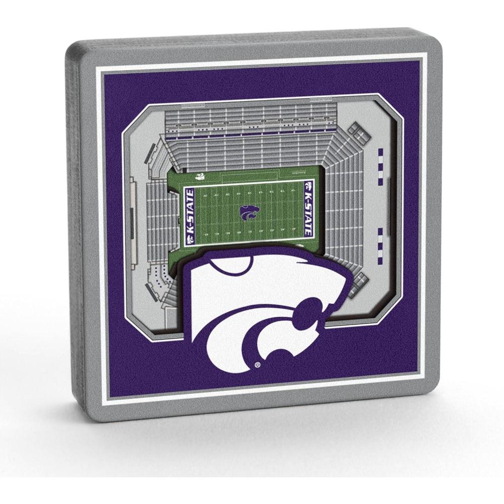 imageYouTheFan NCAA 3D StadiumView MagnetKansas State Wildcats