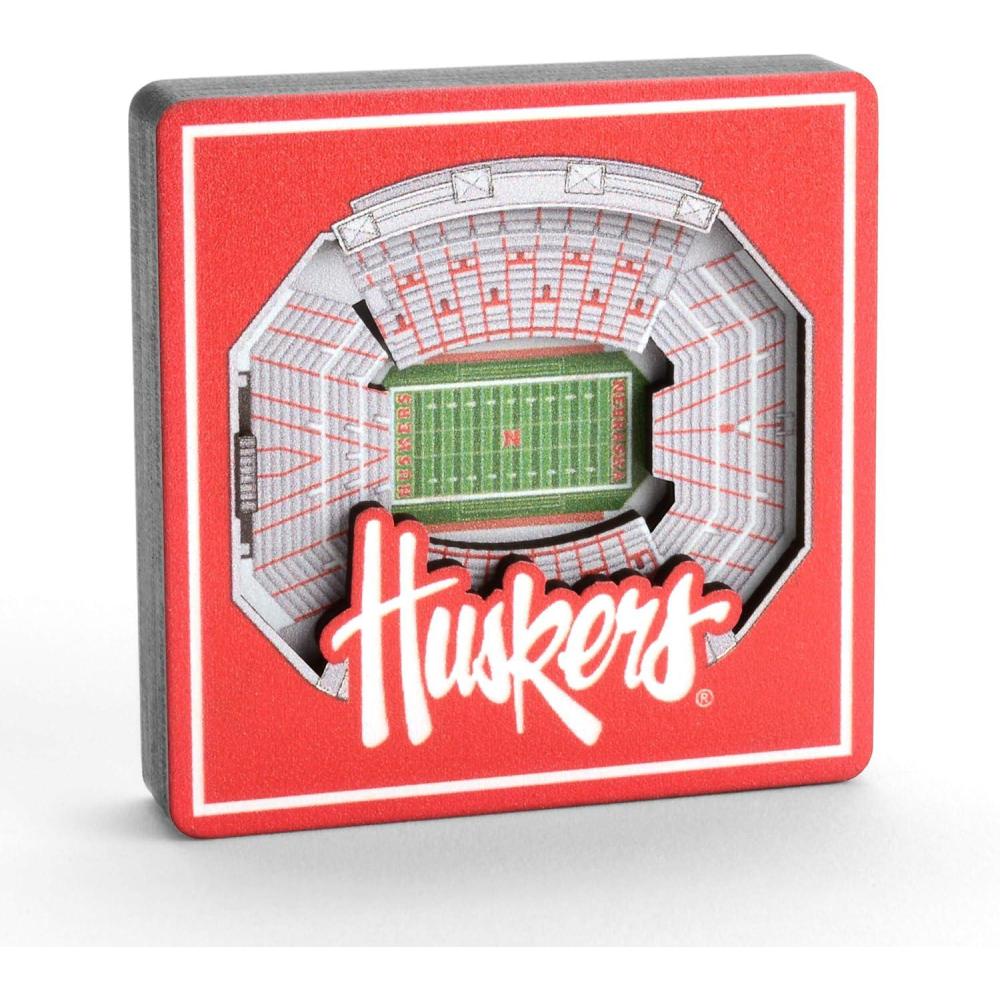 imageYouTheFan NCAA 3D StadiumView MagnetNebraska Cornhuskers