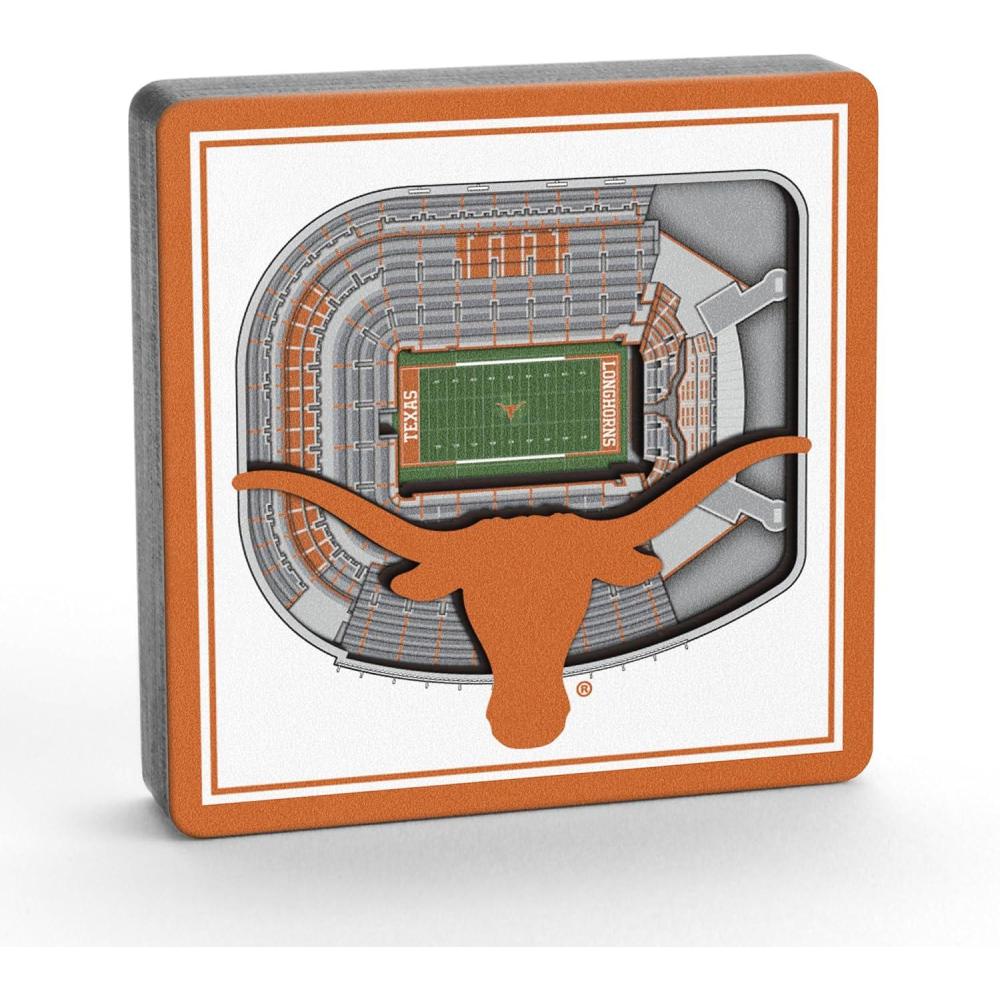 imageYouTheFan NCAA 3D StadiumView MagnetTexas Longhorns