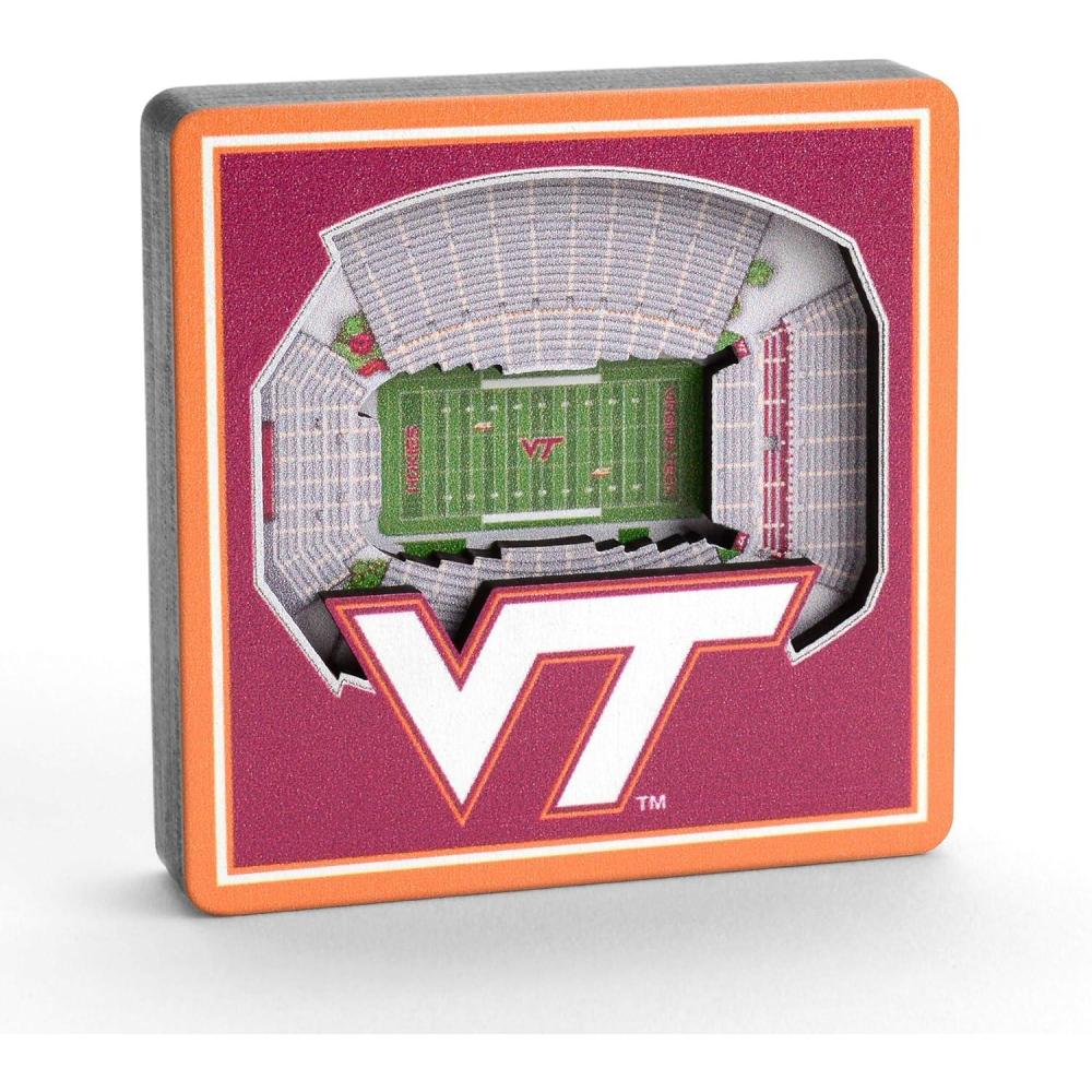 imageYouTheFan NCAA 3D StadiumView MagnetVirginia Tech Hokies