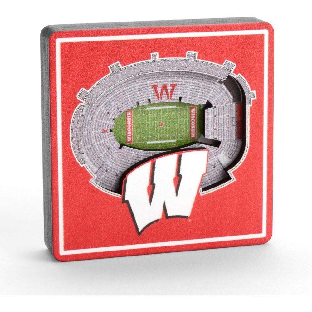 imageYouTheFan NCAA 3D StadiumView MagnetWisconsin Badgers