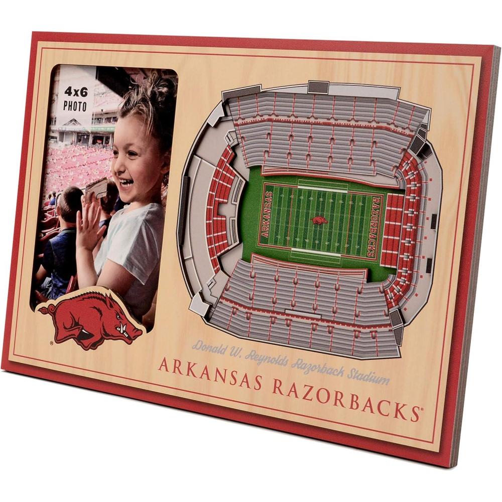 imageYouTheFan NCAA 3D StadiumView Picture FrameArkansas Razorbacks