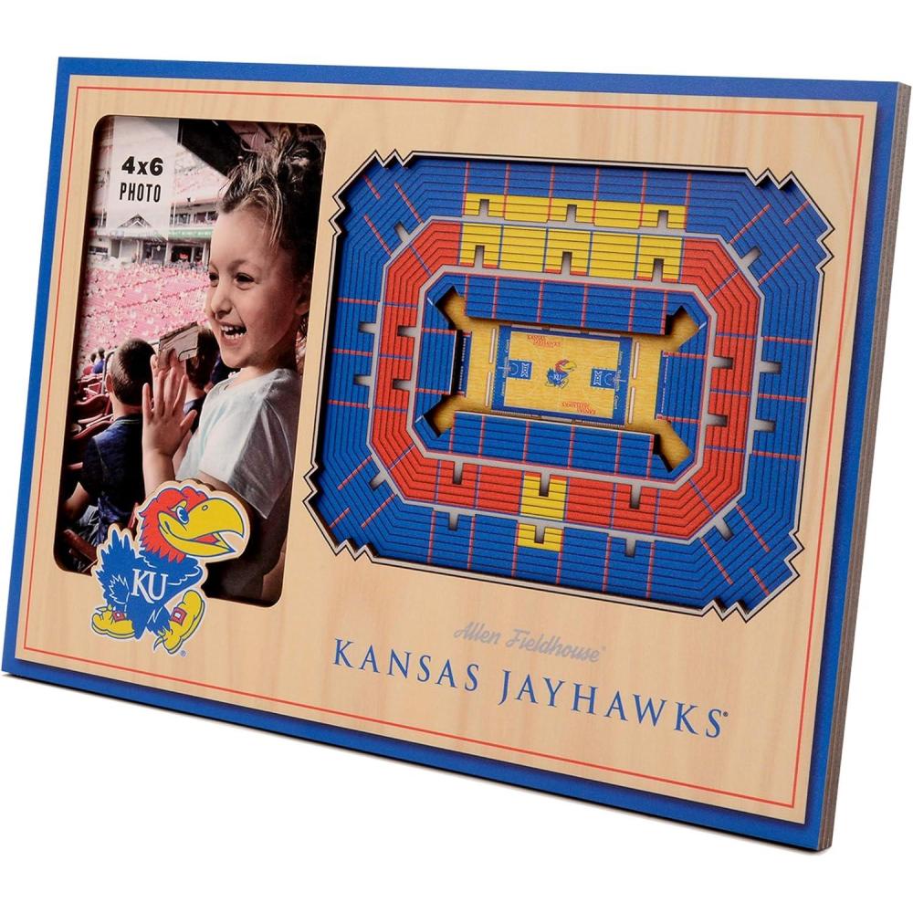 imageYouTheFan NCAA 3D StadiumView Picture FrameKansas Jayhawks