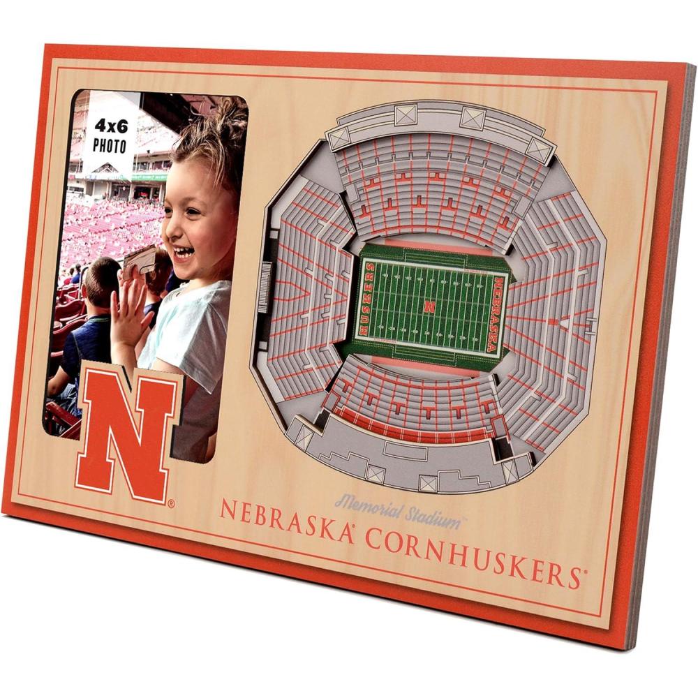 imageYouTheFan NCAA 3D StadiumView Picture FrameNebraska Cornhuskers