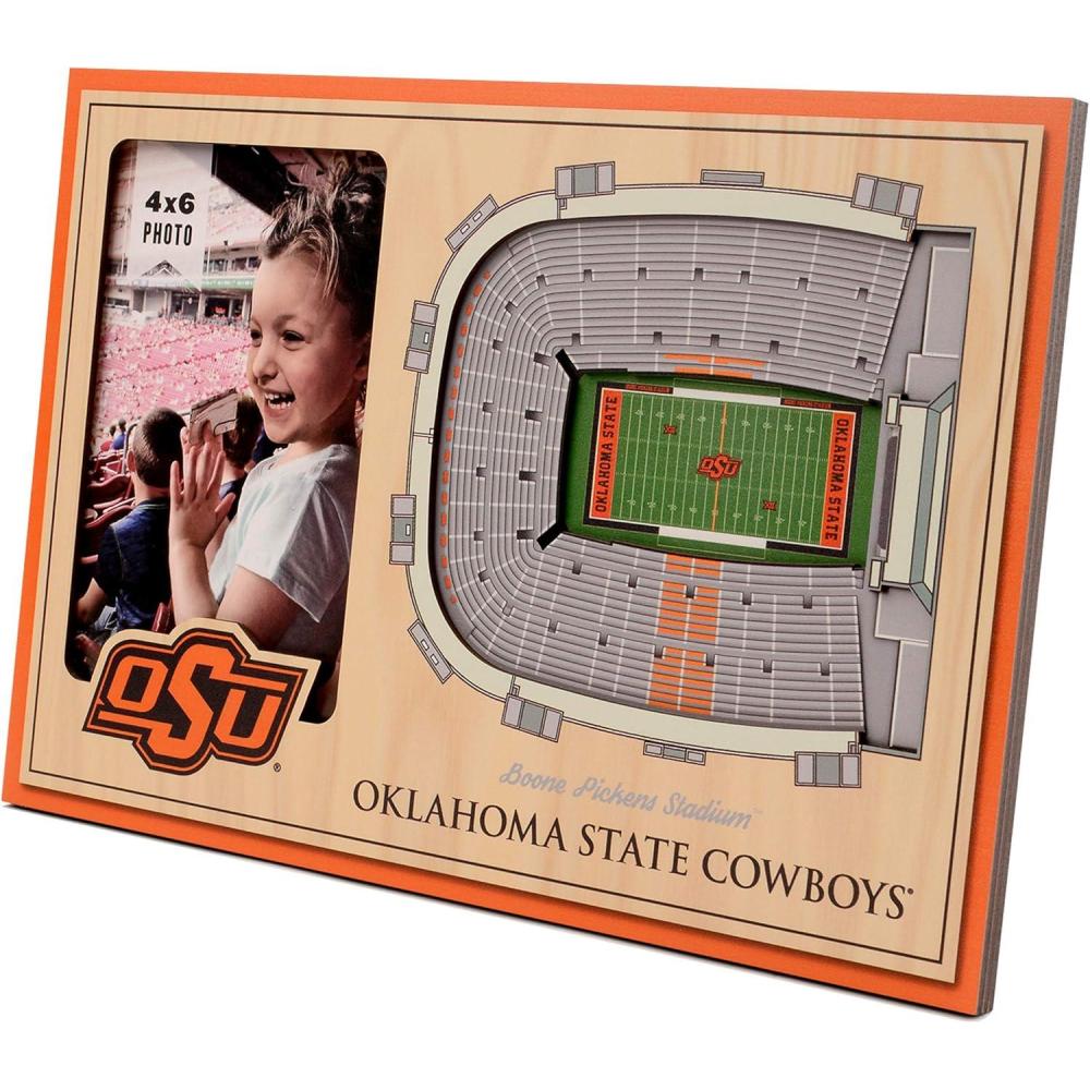 imageYouTheFan NCAA 3D StadiumView Picture FrameOklahoma State Cowboys