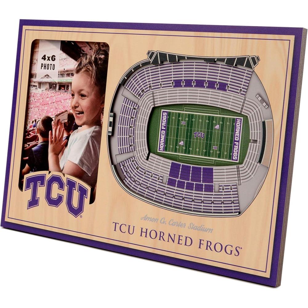 imageYouTheFan NCAA 3D StadiumView Picture FrameTCU Horned Frogs