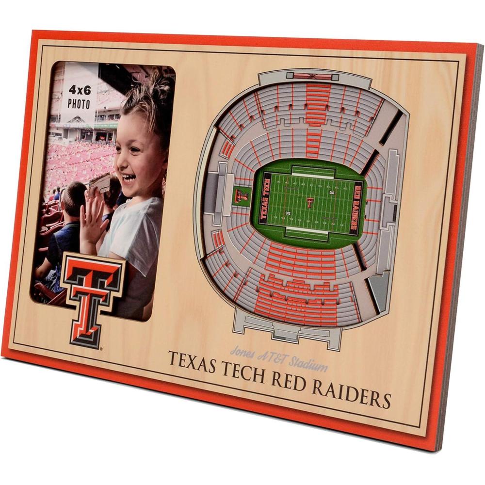 imageYouTheFan NCAA 3D StadiumView Picture FrameTexas Tech Red Raiders