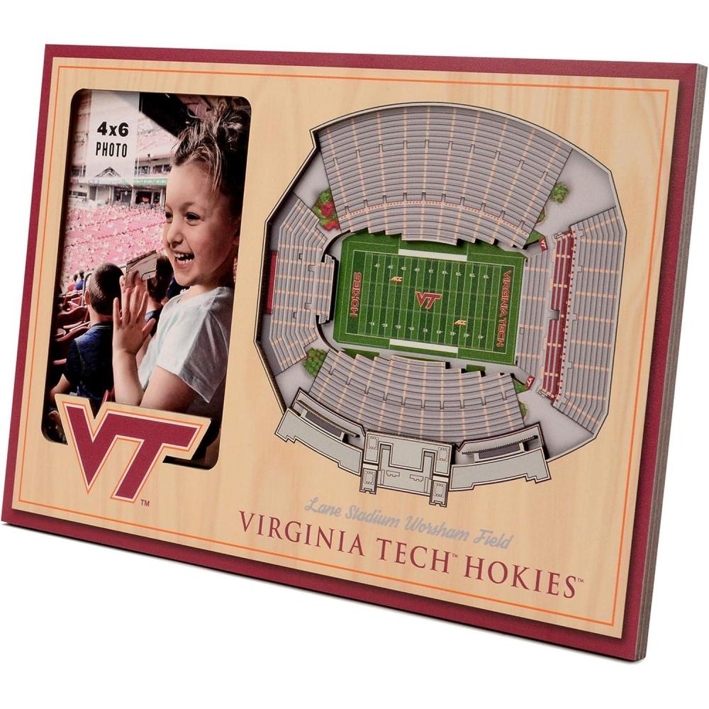 imageYouTheFan NCAA 3D StadiumView Picture FrameVirginia Tech Hokies