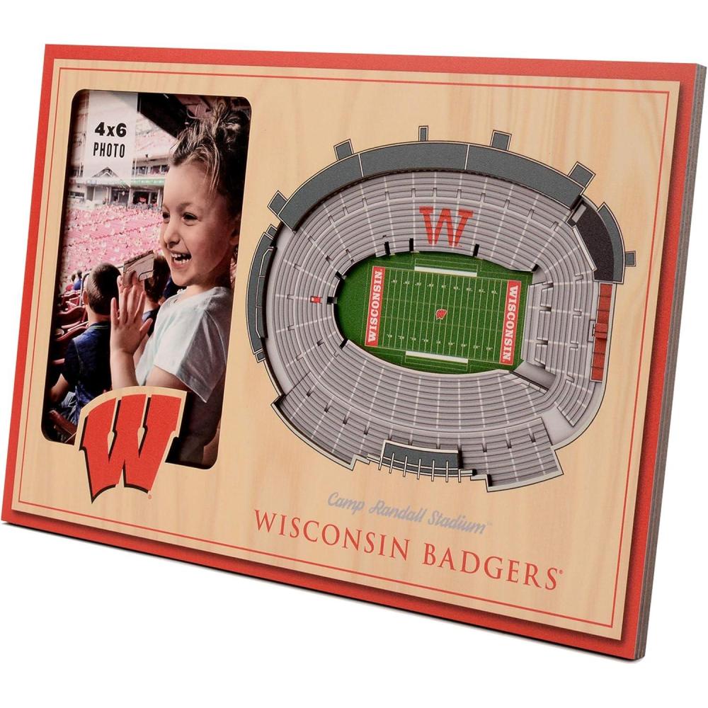 imageYouTheFan NCAA 3D StadiumView Picture FrameWisconsin Badgers