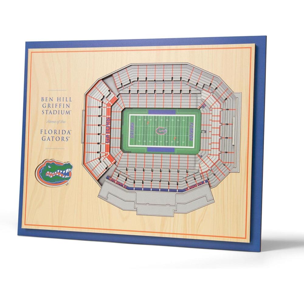 imageYouTheFan NCAA Alabama Crimson Tide 5Layer StadiumView 3D Wall Art BryantDenny StadiumFlorida Gators