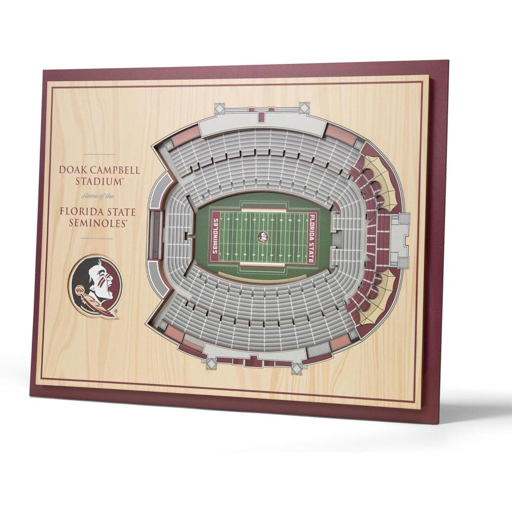 imageYouTheFan NCAA Alabama Crimson Tide 5Layer StadiumView 3D Wall Art  BryantDenny StadiumFlorida State Seminoles