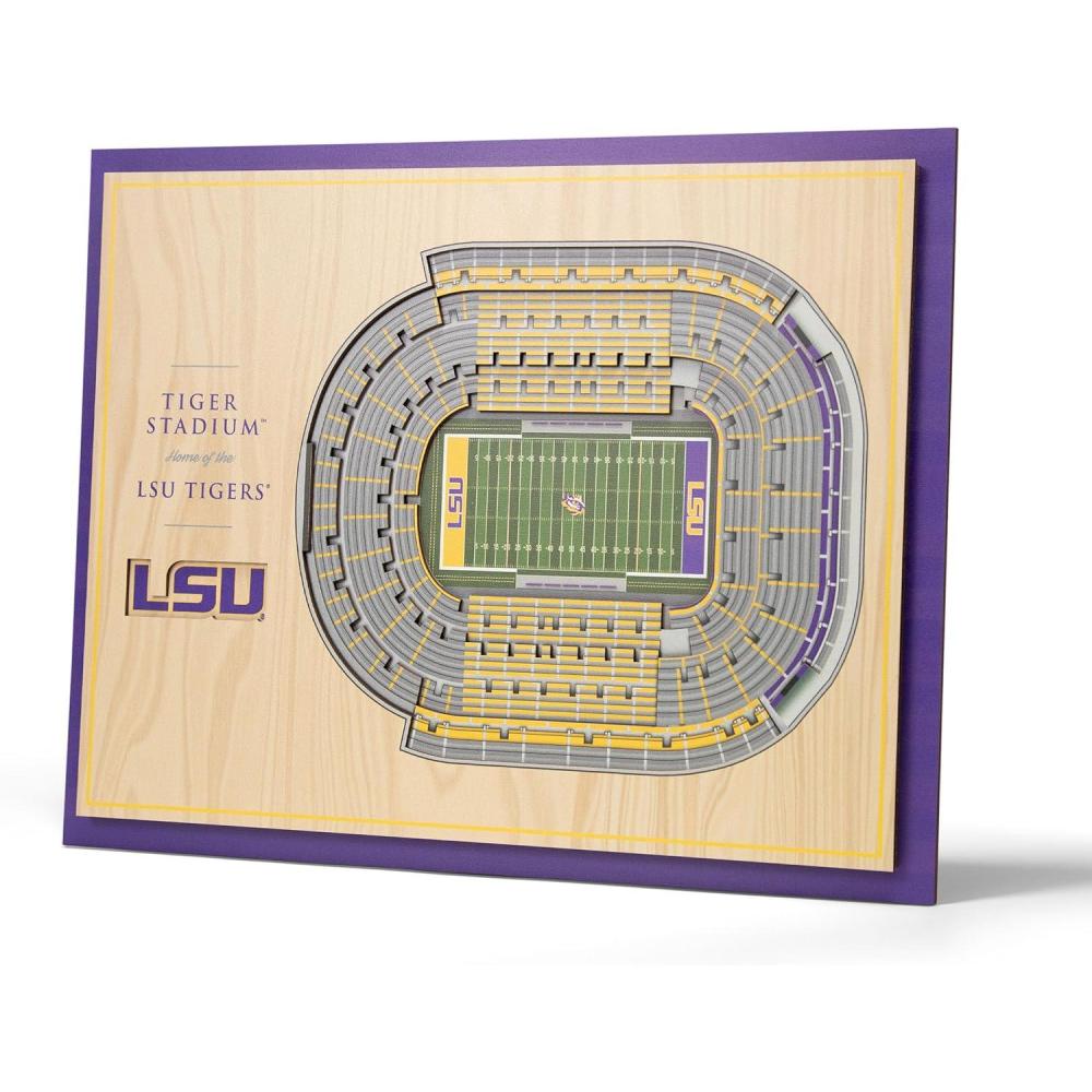 imageYouTheFan NCAA Alabama Crimson Tide 5Layer StadiumView 3D Wall Art BryantDenny StadiumLSU Tigers