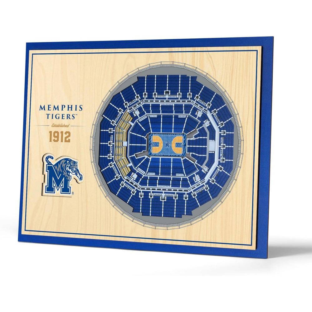 imageYouTheFan NCAA Alabama Crimson Tide 5Layer StadiumView 3D Wall Art  BryantDenny StadiumMemphis Tigers