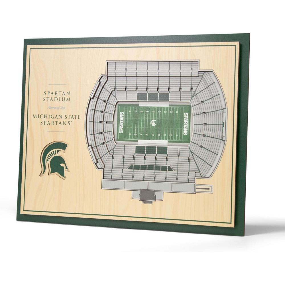 imageYouTheFan NCAA Alabama Crimson Tide 5Layer StadiumView 3D Wall Art  BryantDenny StadiumMichigan State Spartans