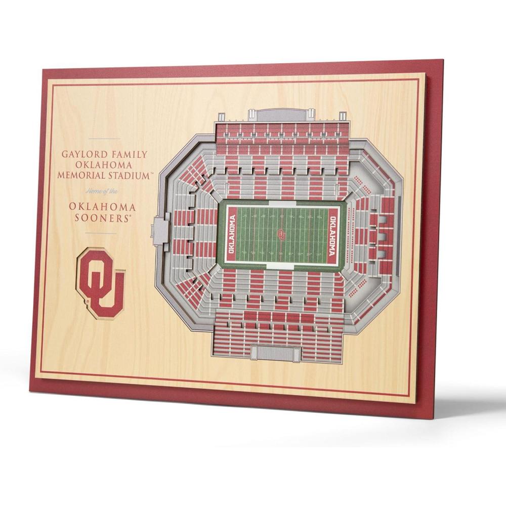 imageYouTheFan NCAA Alabama Crimson Tide 5Layer StadiumView 3D Wall Art  BryantDenny StadiumOklahoma Sooners
