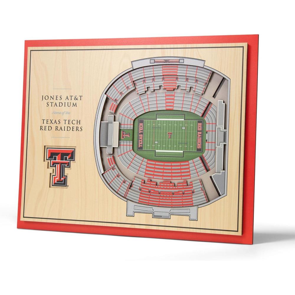 imageYouTheFan NCAA Alabama Crimson Tide 5Layer StadiumView 3D Wall Art  BryantDenny StadiumTexas Tech Red Raiders FB
