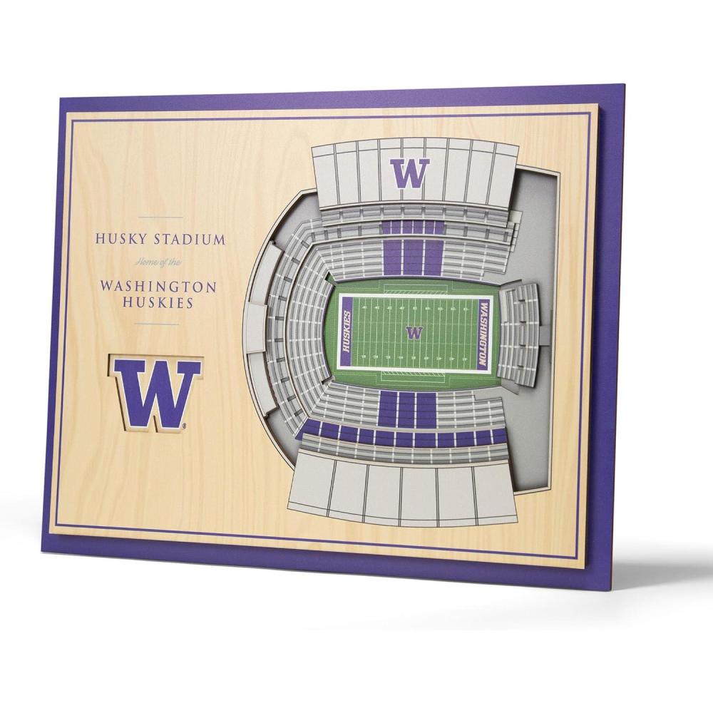 imageYouTheFan NCAA Alabama Crimson Tide 5Layer StadiumView 3D Wall Art  BryantDenny StadiumWashington Huskies