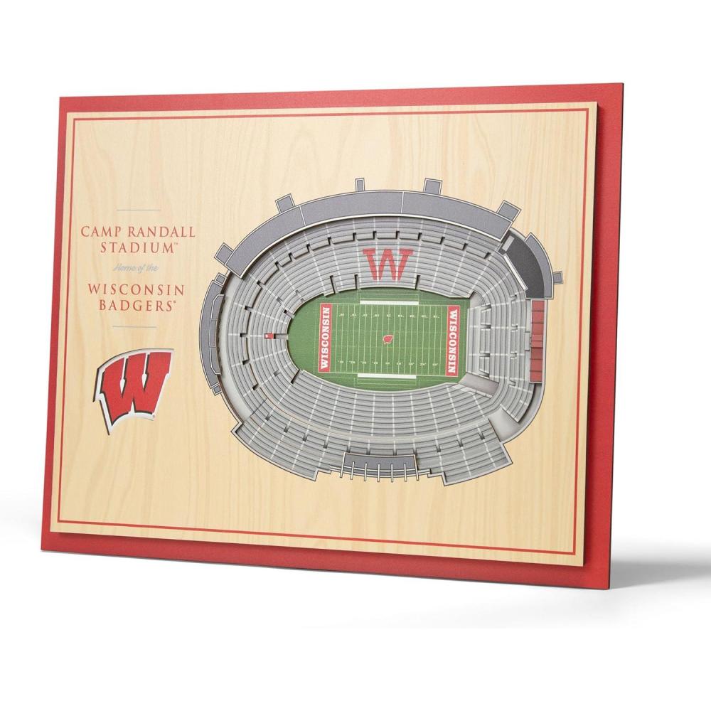 imageYouTheFan NCAA Alabama Crimson Tide 5Layer StadiumView 3D Wall Art  BryantDenny StadiumWisconsin Badgers