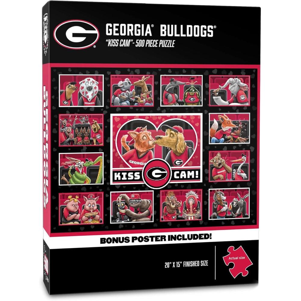 imageYouTheFan NCAA Appalachian State Mountaineers Kiss Cam 500pc PuzzleGeorgia Bulldogs