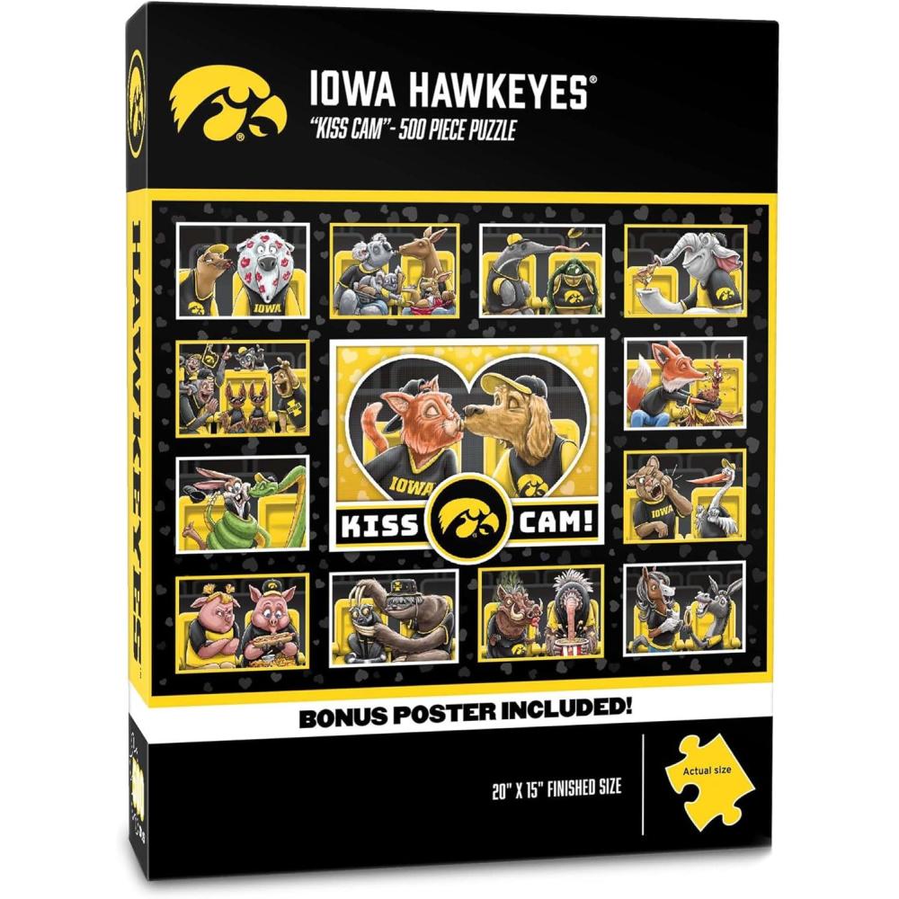 imageYouTheFan NCAA Appalachian State Mountaineers Kiss Cam 500pc PuzzleIowa Hawkeyes