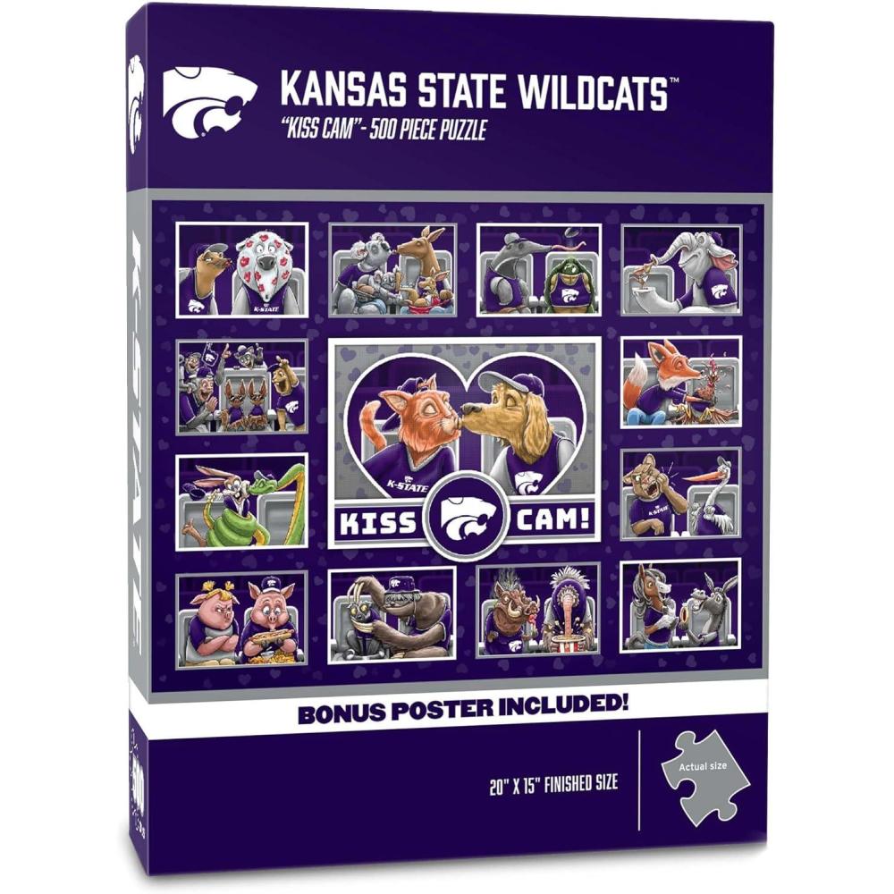 imageYouTheFan NCAA Appalachian State Mountaineers Kiss Cam 500pc PuzzleKansas State Wildcats
