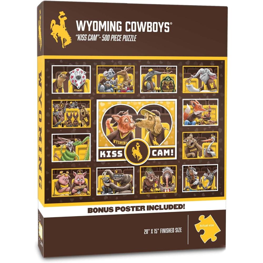 imageYouTheFan NCAA Appalachian State Mountaineers Kiss Cam 500pc PuzzleWyoming Cowboys