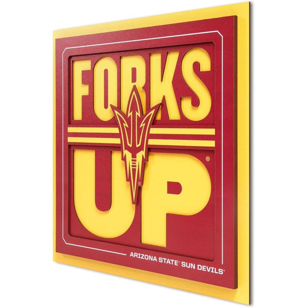 imageYouTheFan NCAA Arizona State Sun Devils Slogan Series 3D Wall ArtArizona State Sun Devils