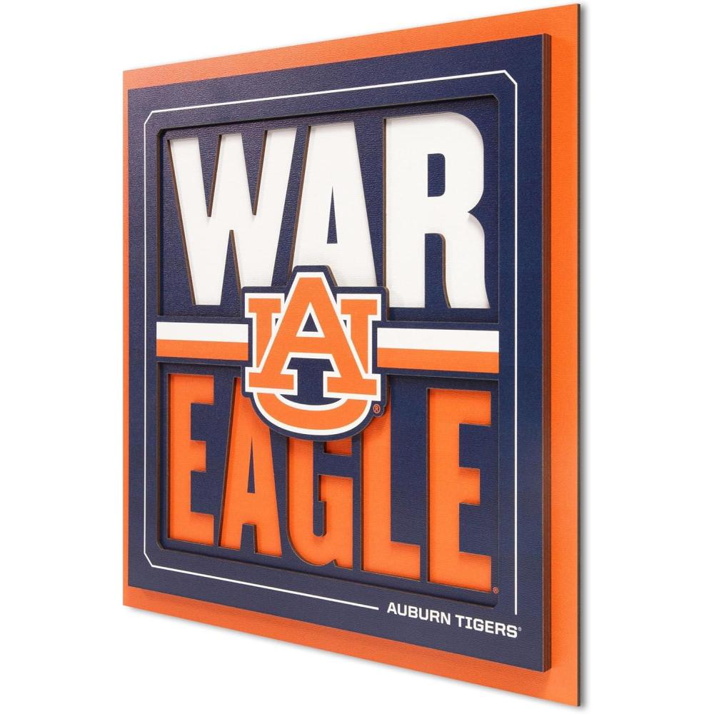 imageYouTheFan NCAA Arizona State Sun Devils Slogan Series 3D Wall ArtAuburn Tigers