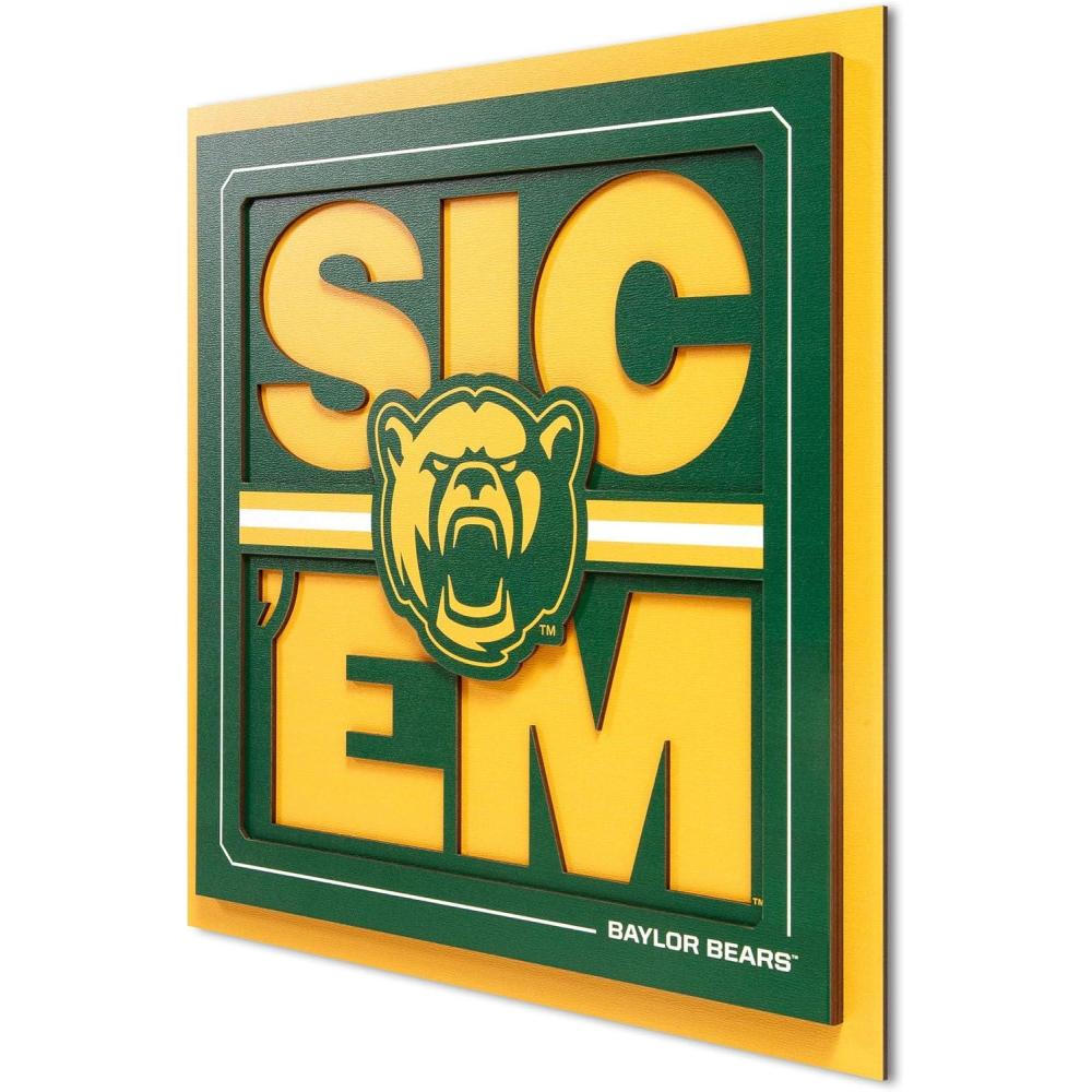 imageYouTheFan NCAA Arizona State Sun Devils Slogan Series 3D Wall ArtBaylor Bears