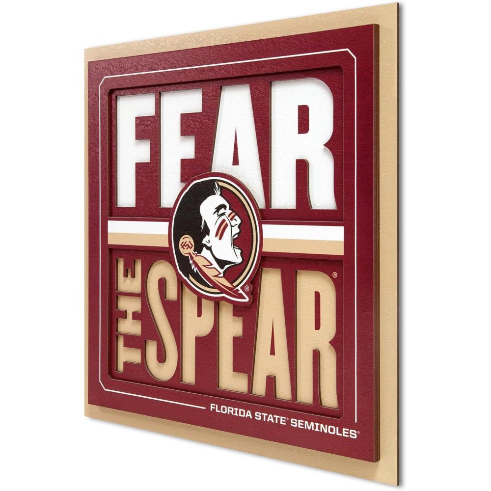 imageYouTheFan NCAA Arizona State Sun Devils Slogan Series 3D Wall ArtFlorida State Seminoles