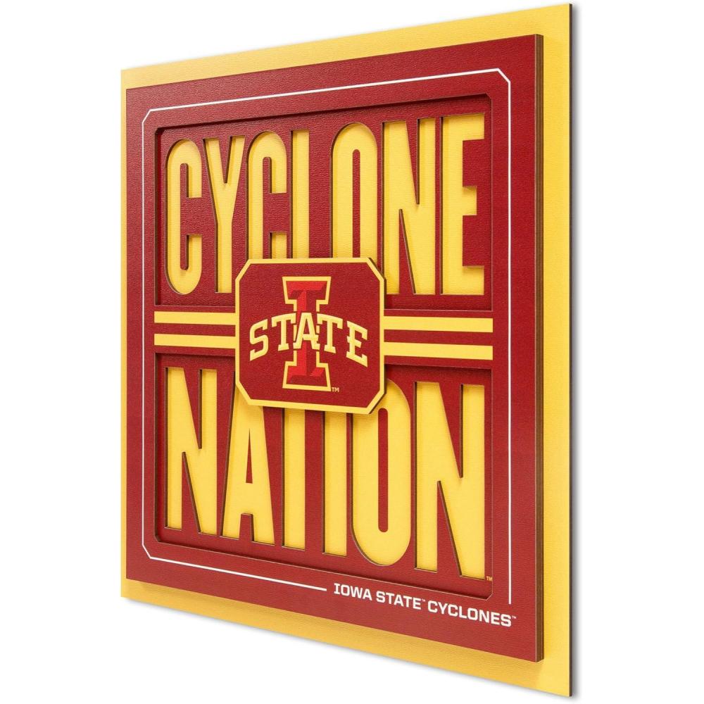 imageYouTheFan NCAA Arizona State Sun Devils Slogan Series 3D Wall ArtIowa State Cyclones