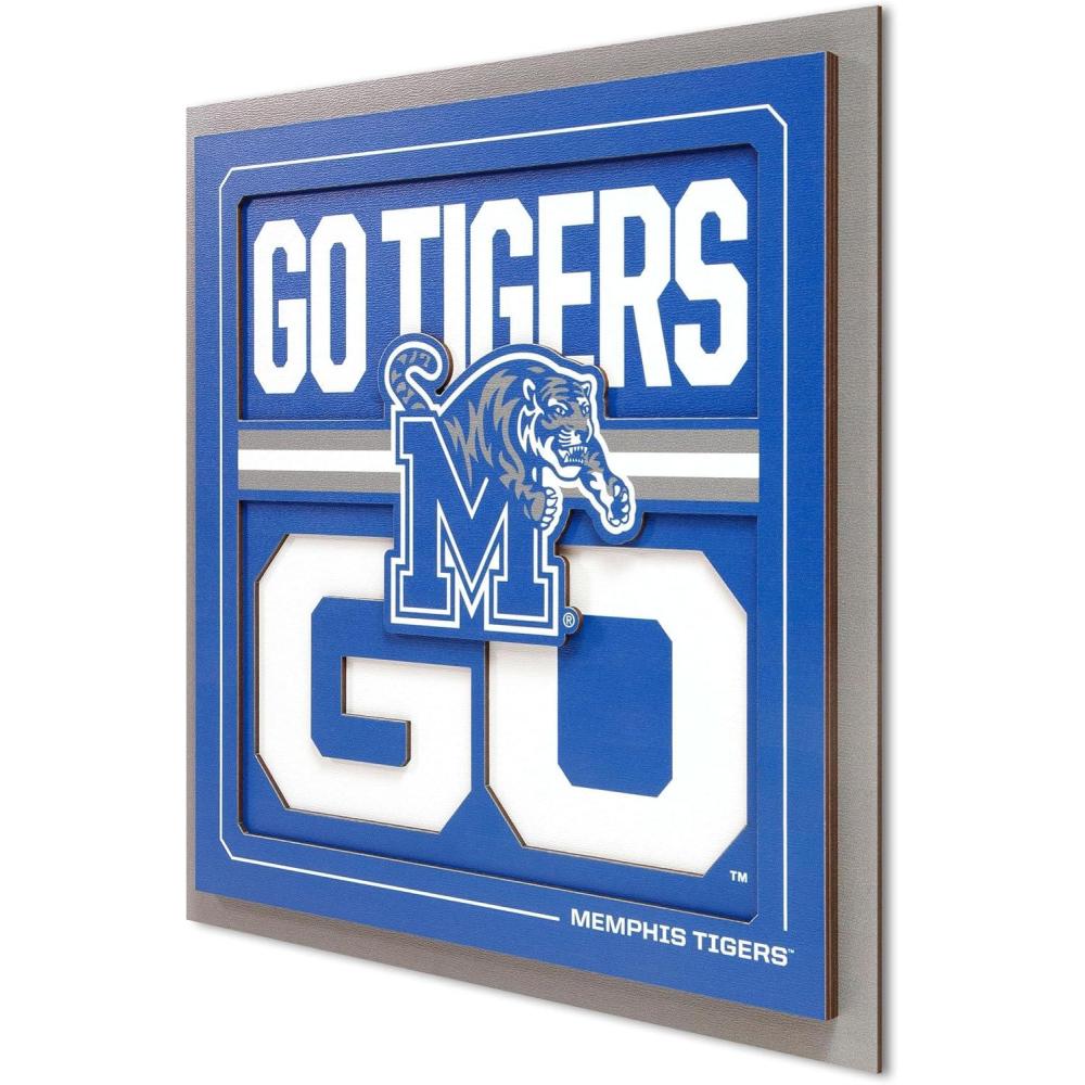 imageYouTheFan NCAA Arizona State Sun Devils Slogan Series 3D Wall ArtMemphis Tigers