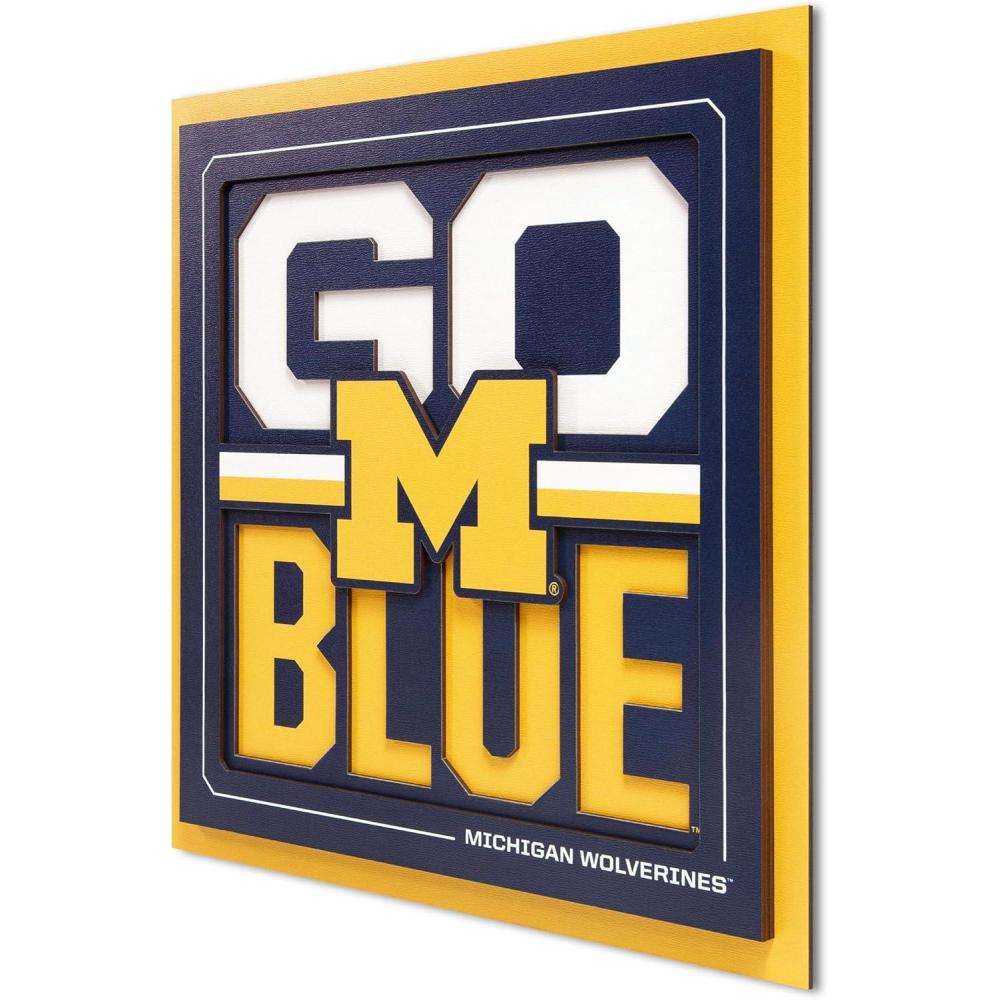 imageYouTheFan NCAA Arizona State Sun Devils Slogan Series 3D Wall ArtMichigan Wolverines