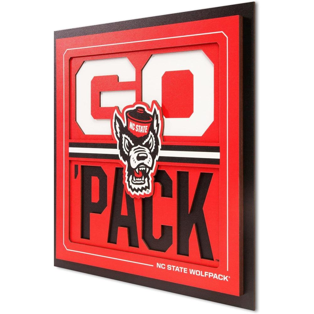 imageYouTheFan NCAA Arizona State Sun Devils Slogan Series 3D Wall ArtNC State Wolfpack