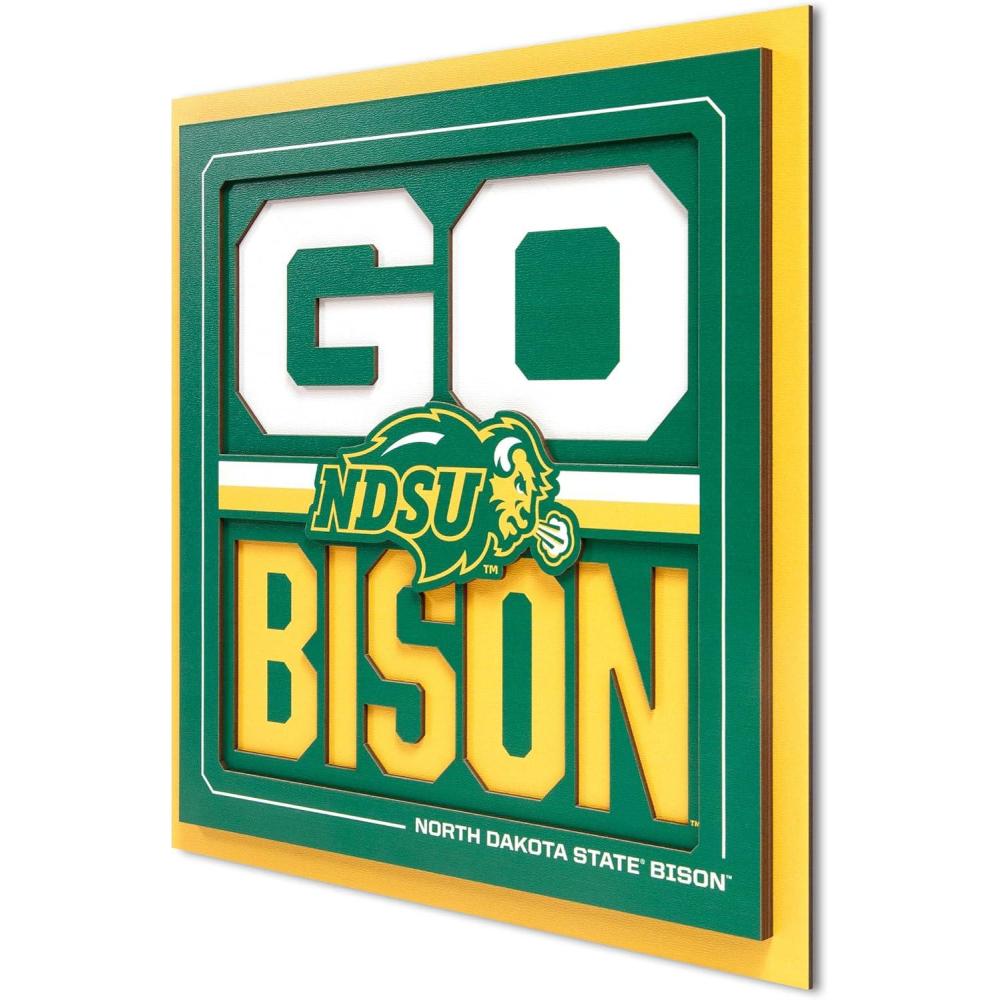 imageYouTheFan NCAA Arizona State Sun Devils Slogan Series 3D Wall ArtNorth Dakota State Bison