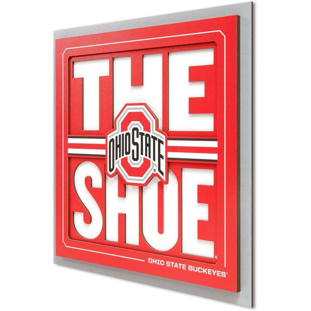 imageYouTheFan NCAA Arizona State Sun Devils Slogan Series 3D Wall ArtOhio State Buckeyes